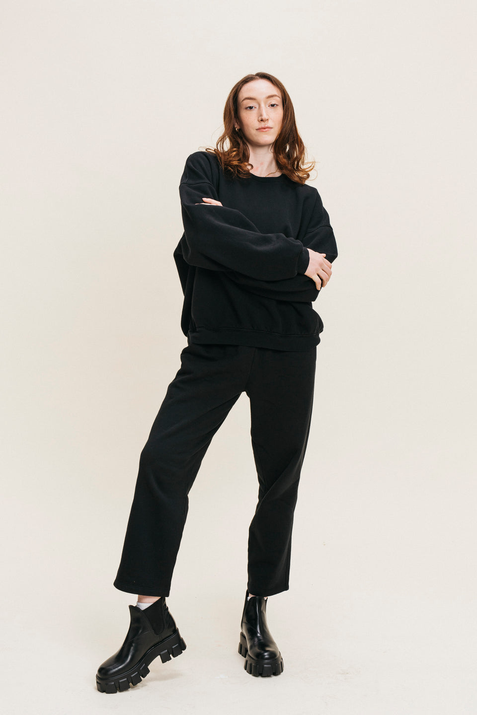 Oversized Crewneck in Black