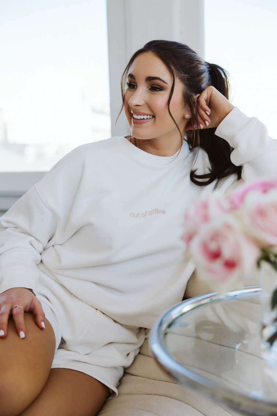 Corporate Natalie Out of Office Crewneck in Supermoon