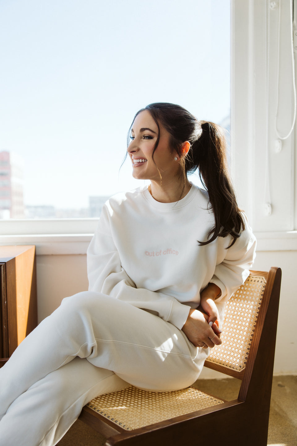 Corporate Natalie Out of Office Crewneck in Supermoon