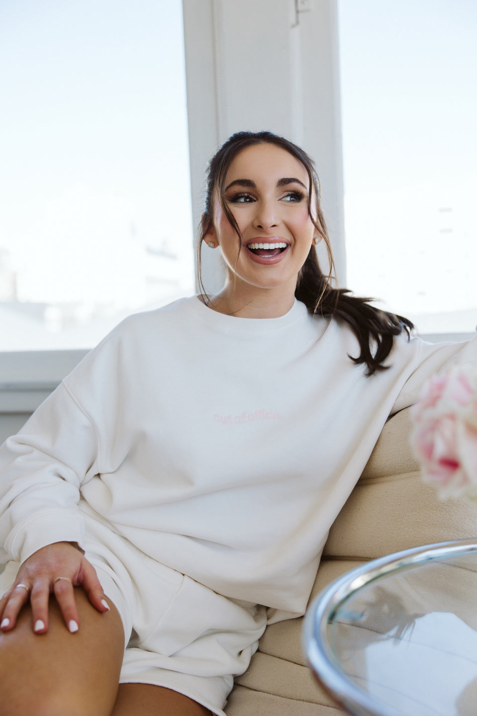 Corporate Natalie Out of Office Crewneck in Supermoon