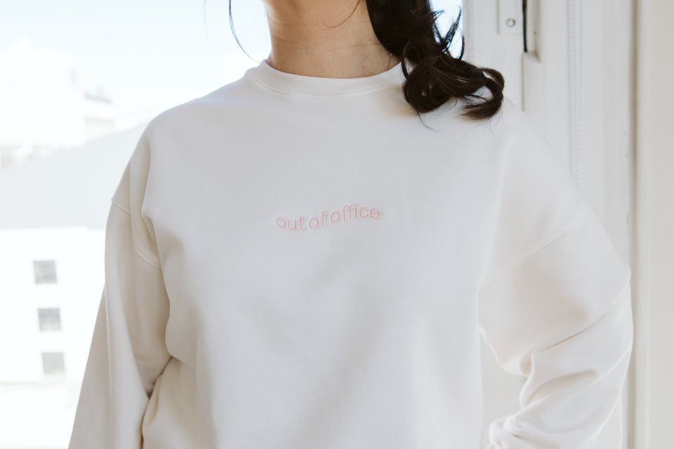 Corporate Natalie Out of Office Crewneck in Supermoon