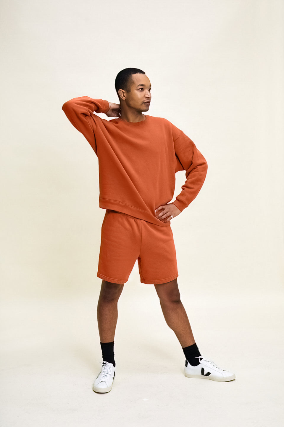Oversized Crewneck in Negroni