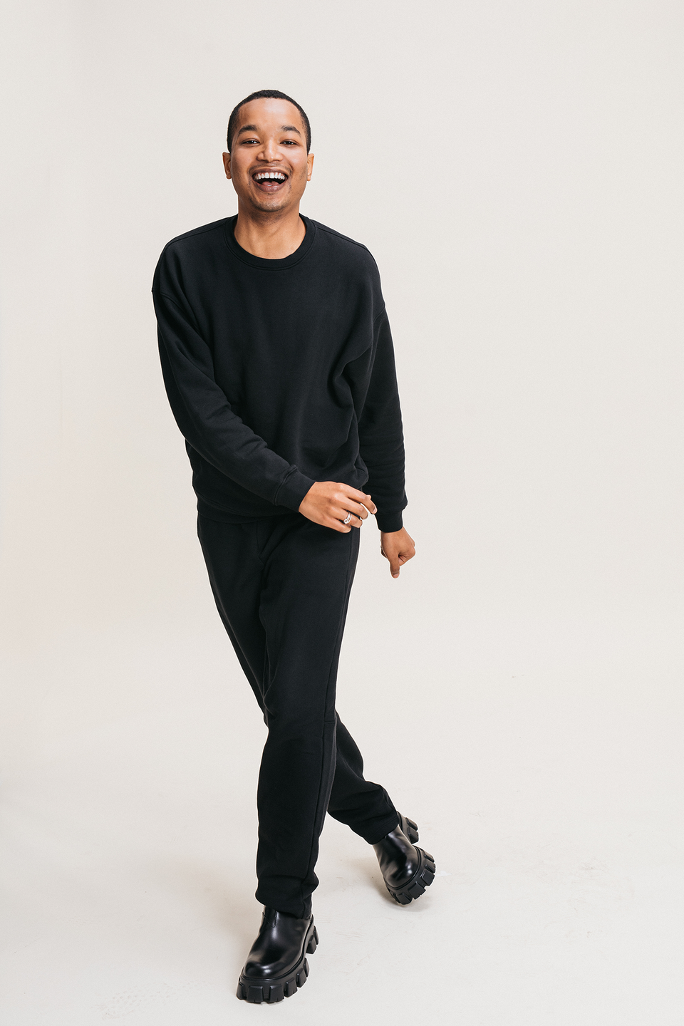 Oversized Crewneck in Black