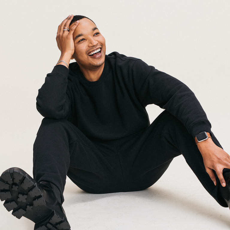 Straight Leg Pant in Black
