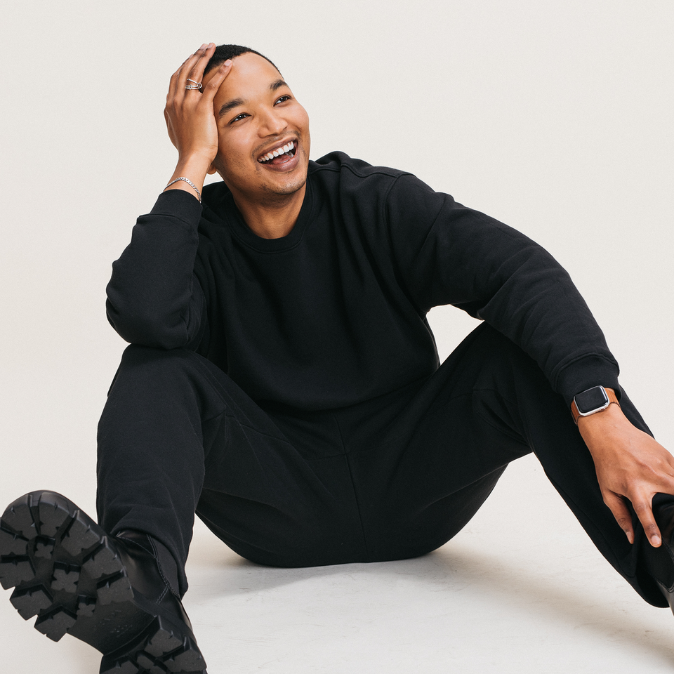 Straight Leg Pant in Black