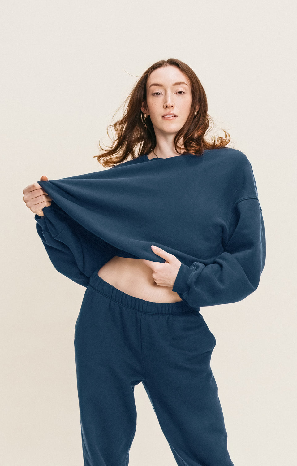Oversized Crewneck in Cove