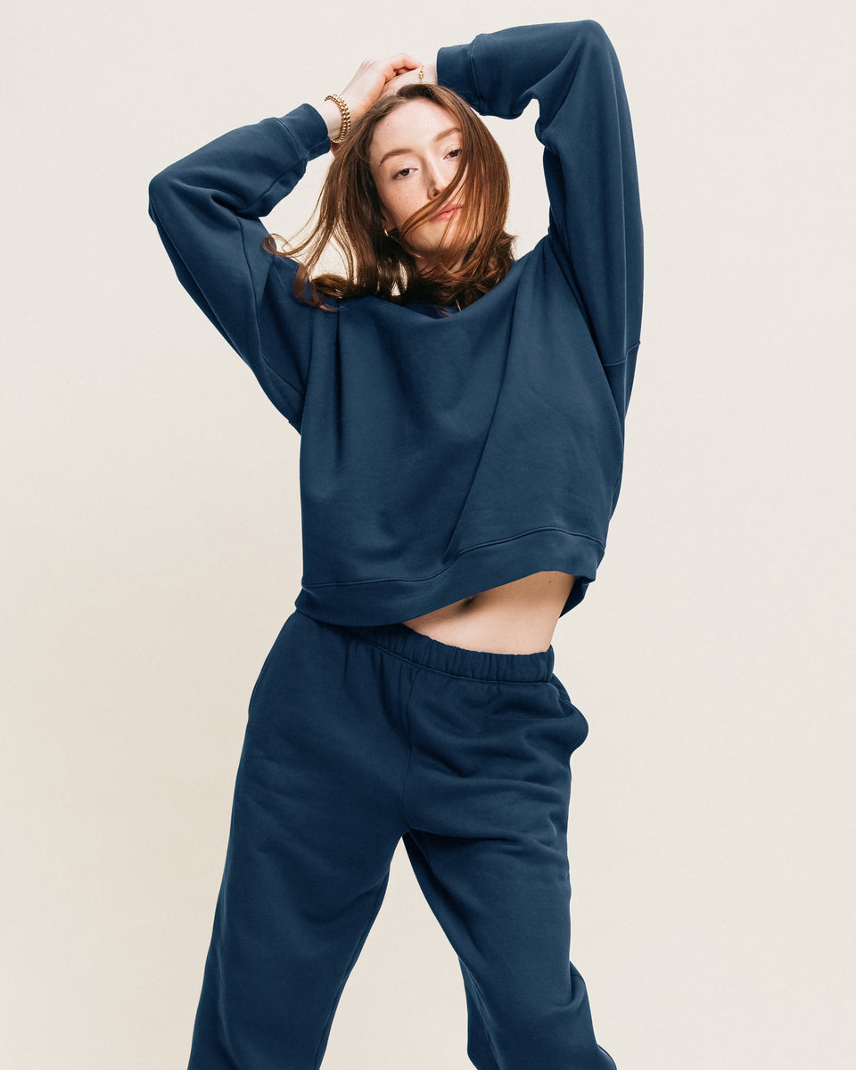 Oversized Crewneck in Cove