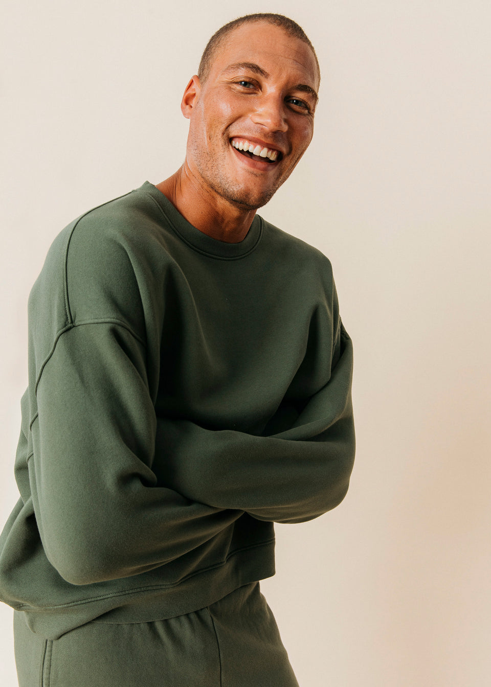 Oversized Crewneck in Spruce