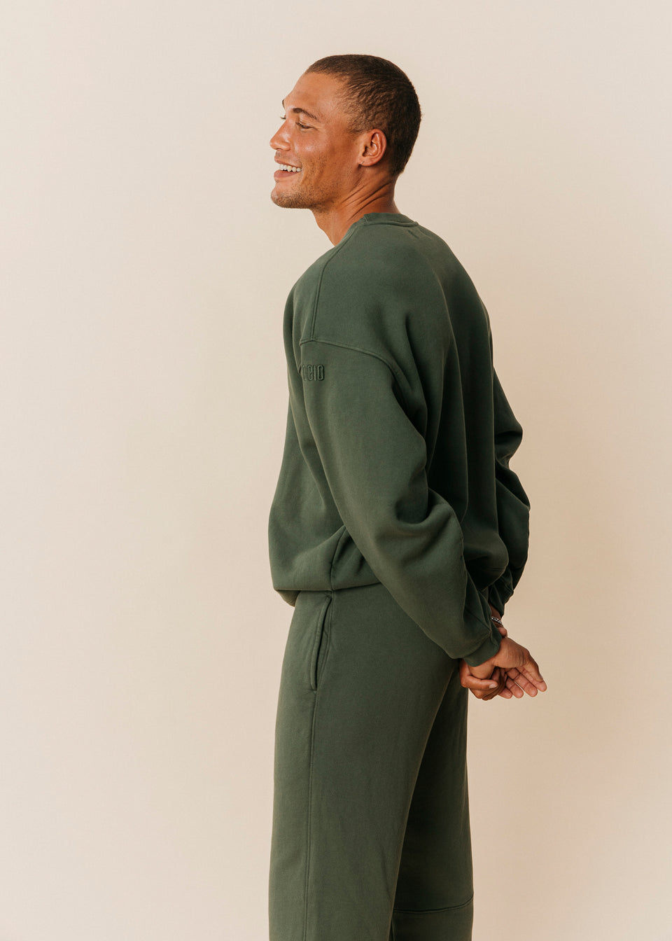 Oversized Crewneck in Spruce