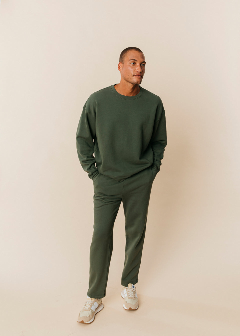 Oversized Crewneck in Spruce