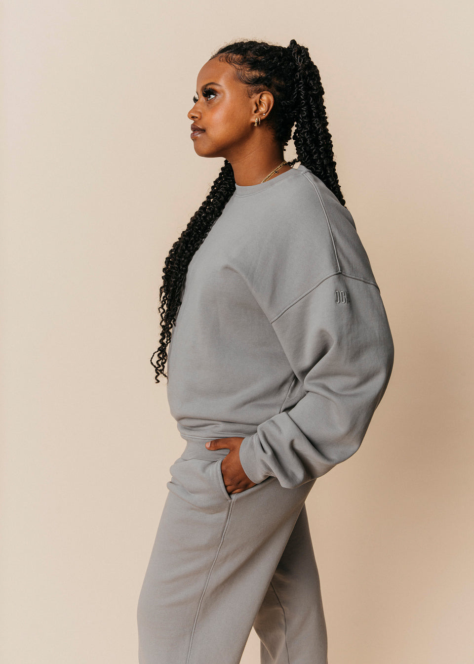 Oversized Crewneck in Ash