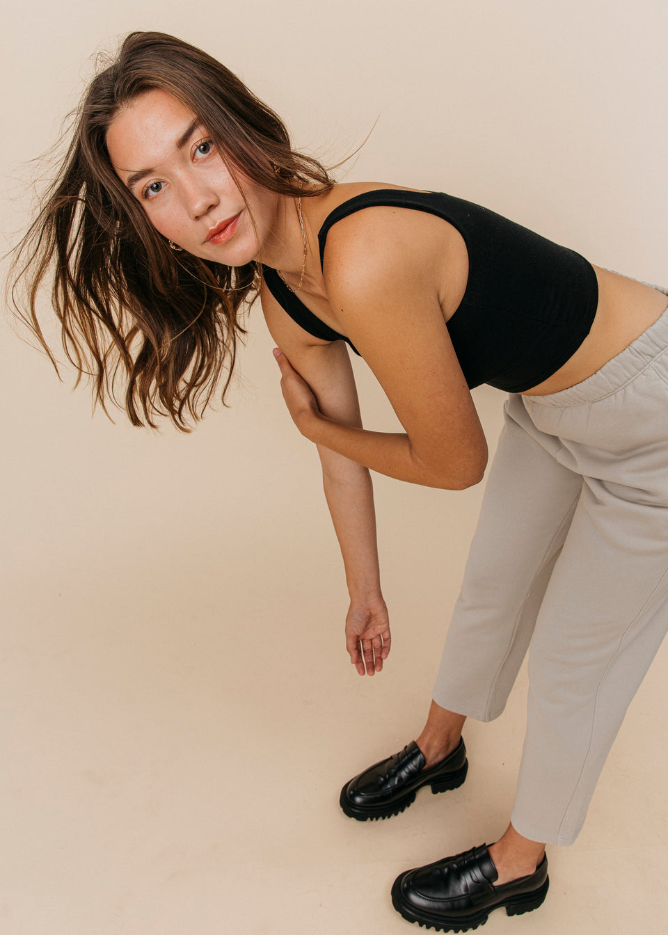 Cropped Pant in Stone