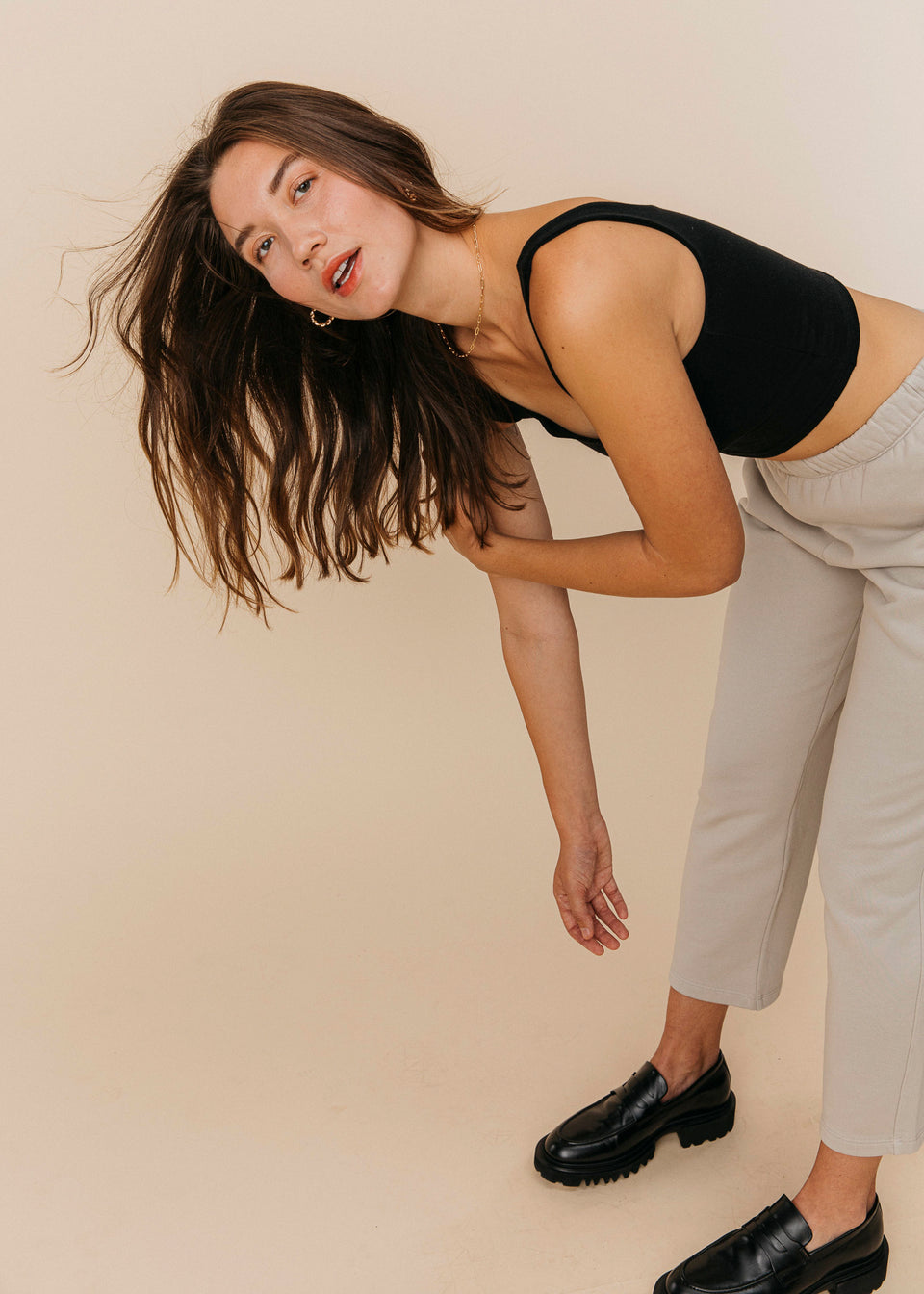 Cropped Pant in Stone