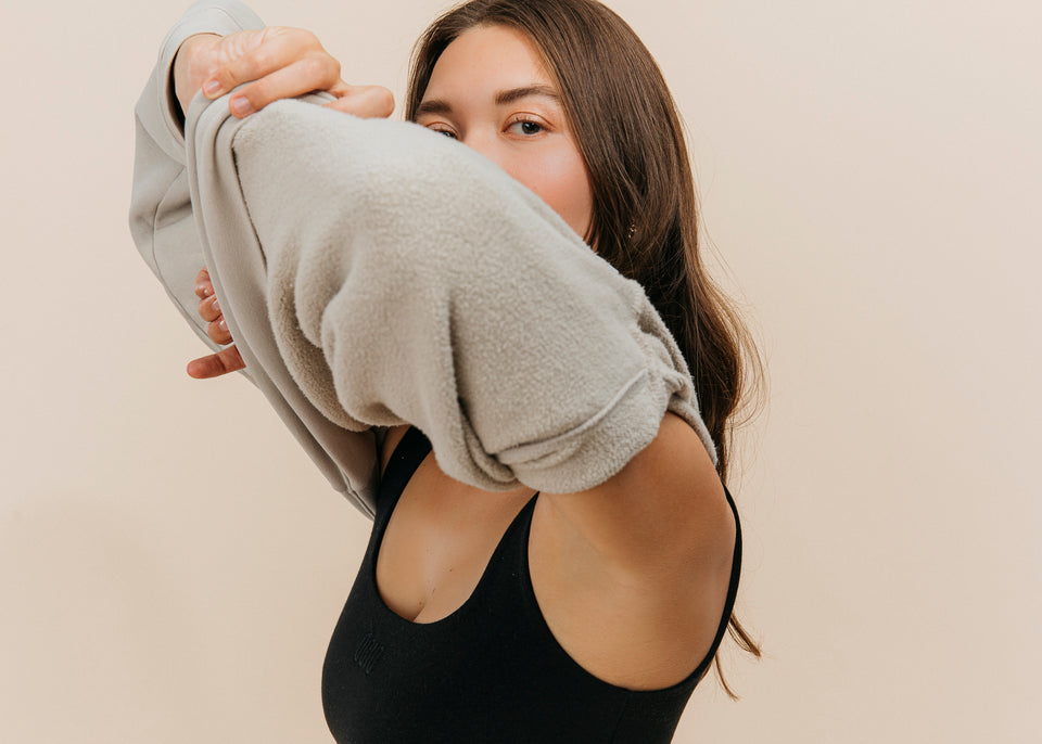 Oversized Crewneck in Stone