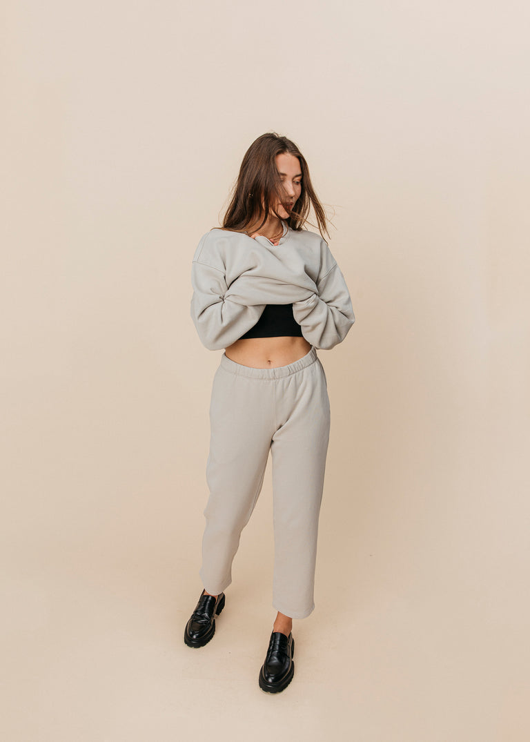 Cropped Pant in Stone