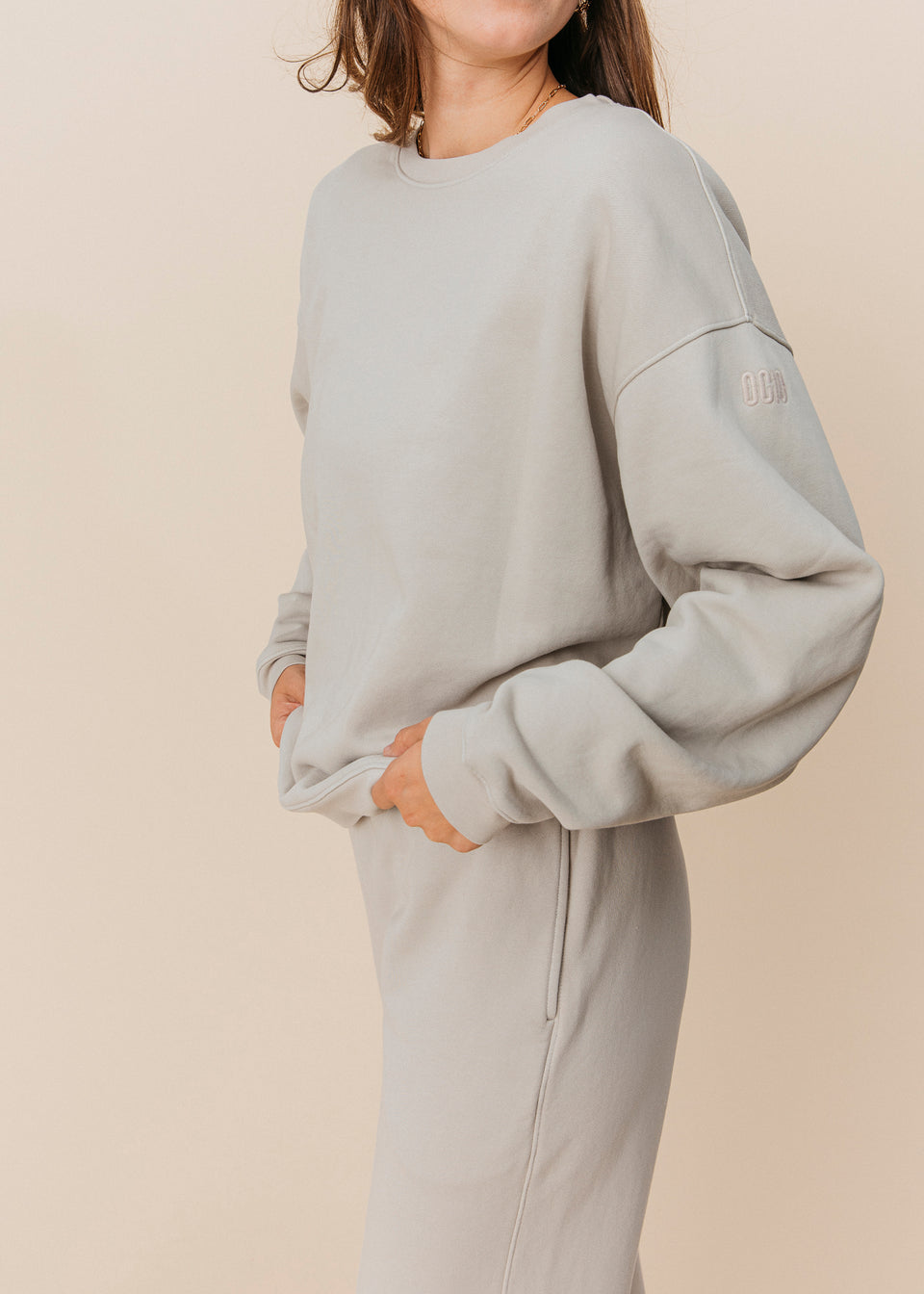 Cropped Pant in Stone