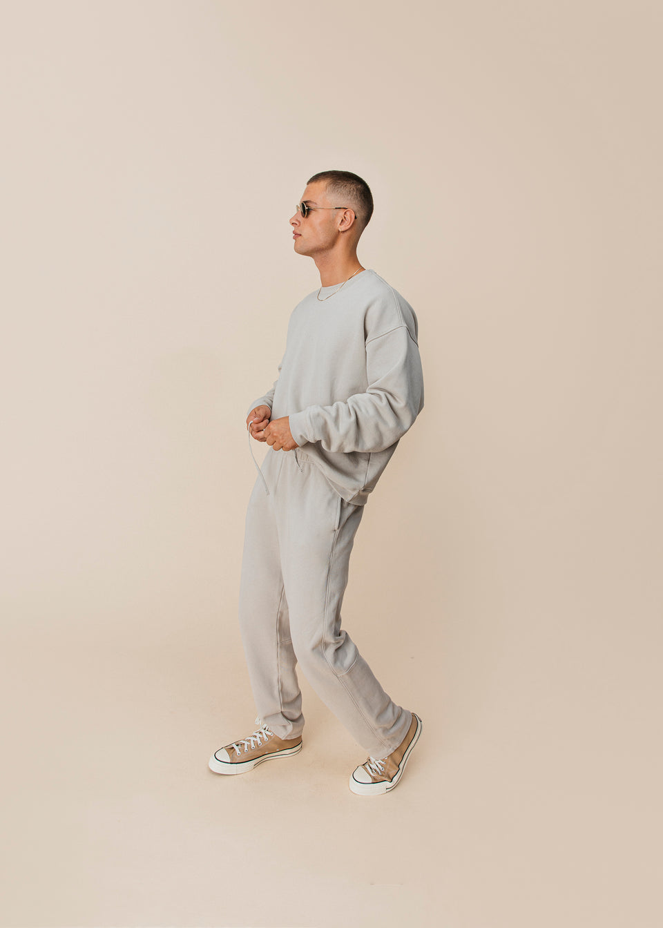 Straight Leg Pant in Stone