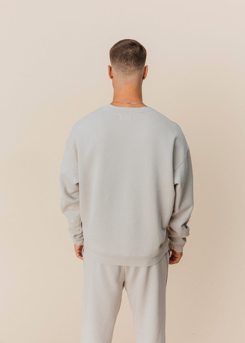 Oversized Crewneck in Stone