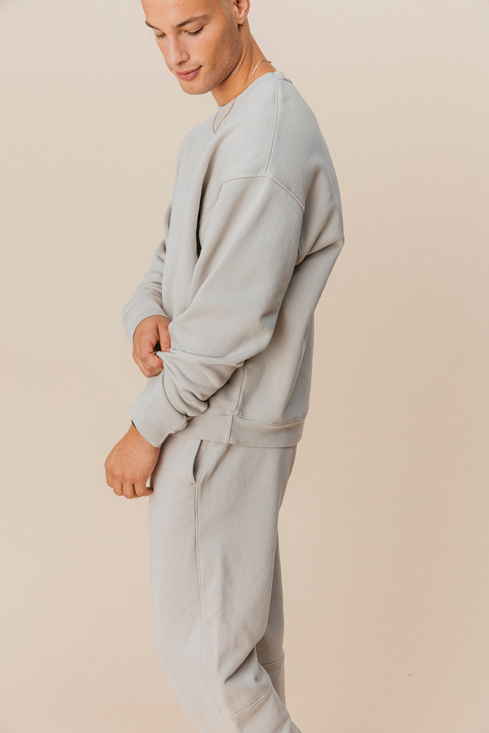 Oversized Crewneck in Stone