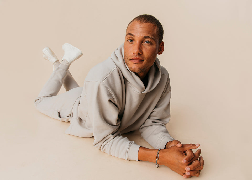 Oversized Hoodie in Stone