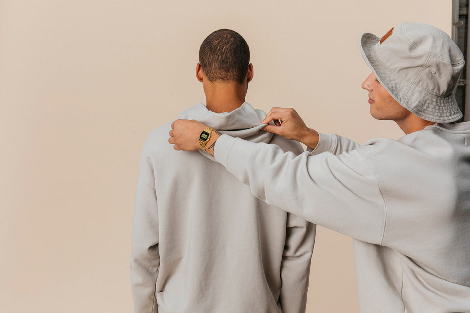 Oversized Hoodie in Stone