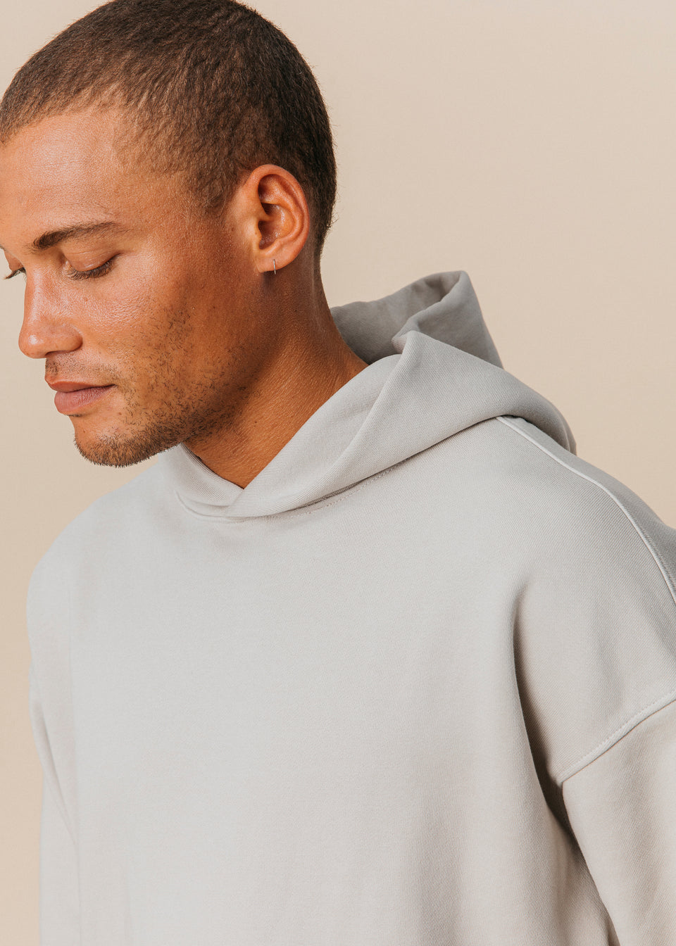 Oversized Hoodie in Stone