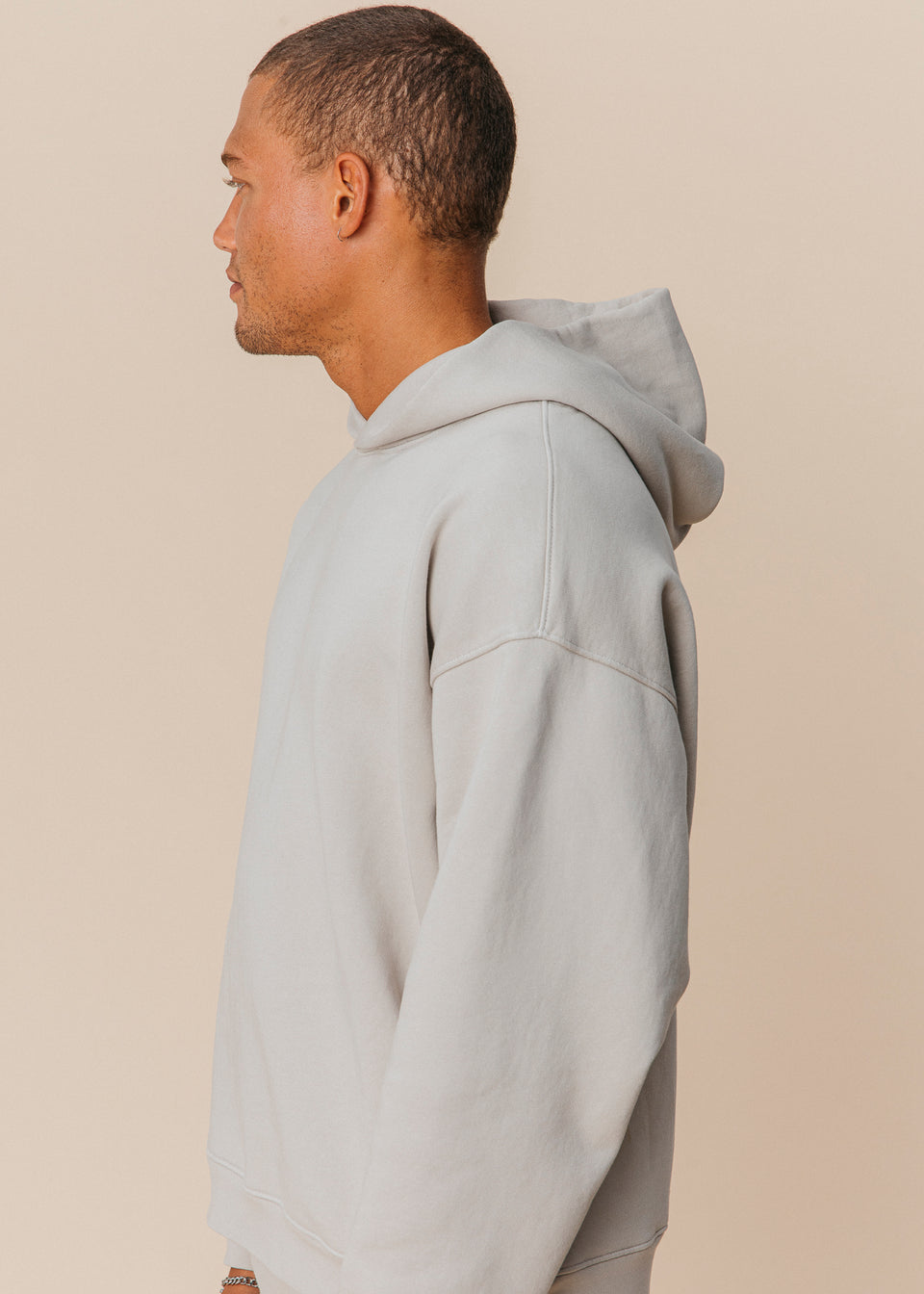 Oversized Hoodie in Stone