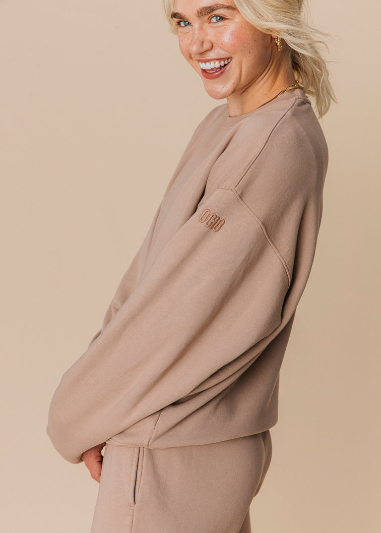 Oversized Crewneck in Fawn