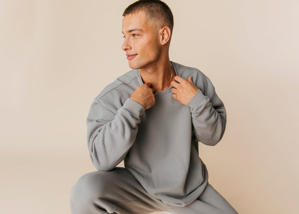 Oversized Crewneck in Ash