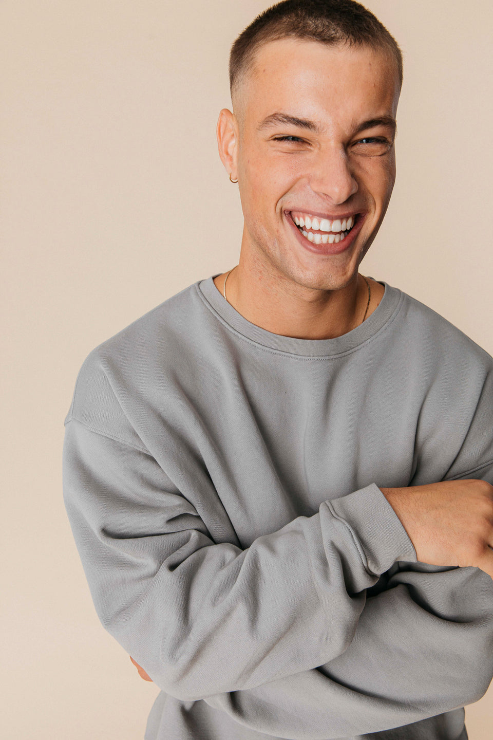 Oversized Crewneck in Ash