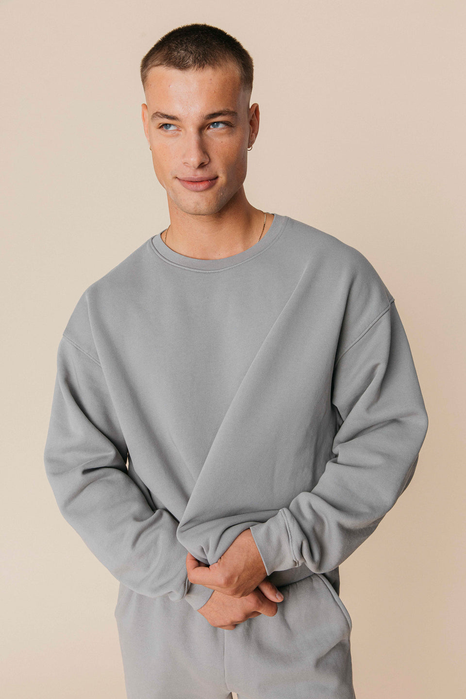 Oversized Crewneck in Ash