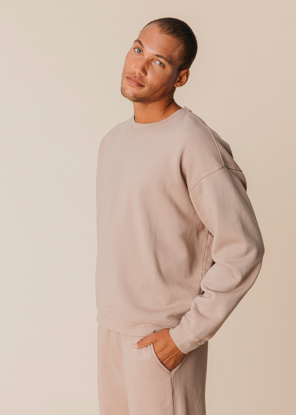 Oversized Crewneck in Fawn