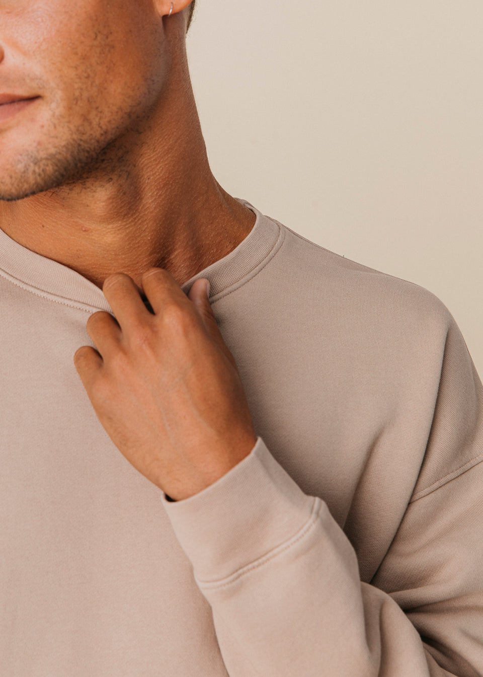 Oversized Crewneck in Fawn