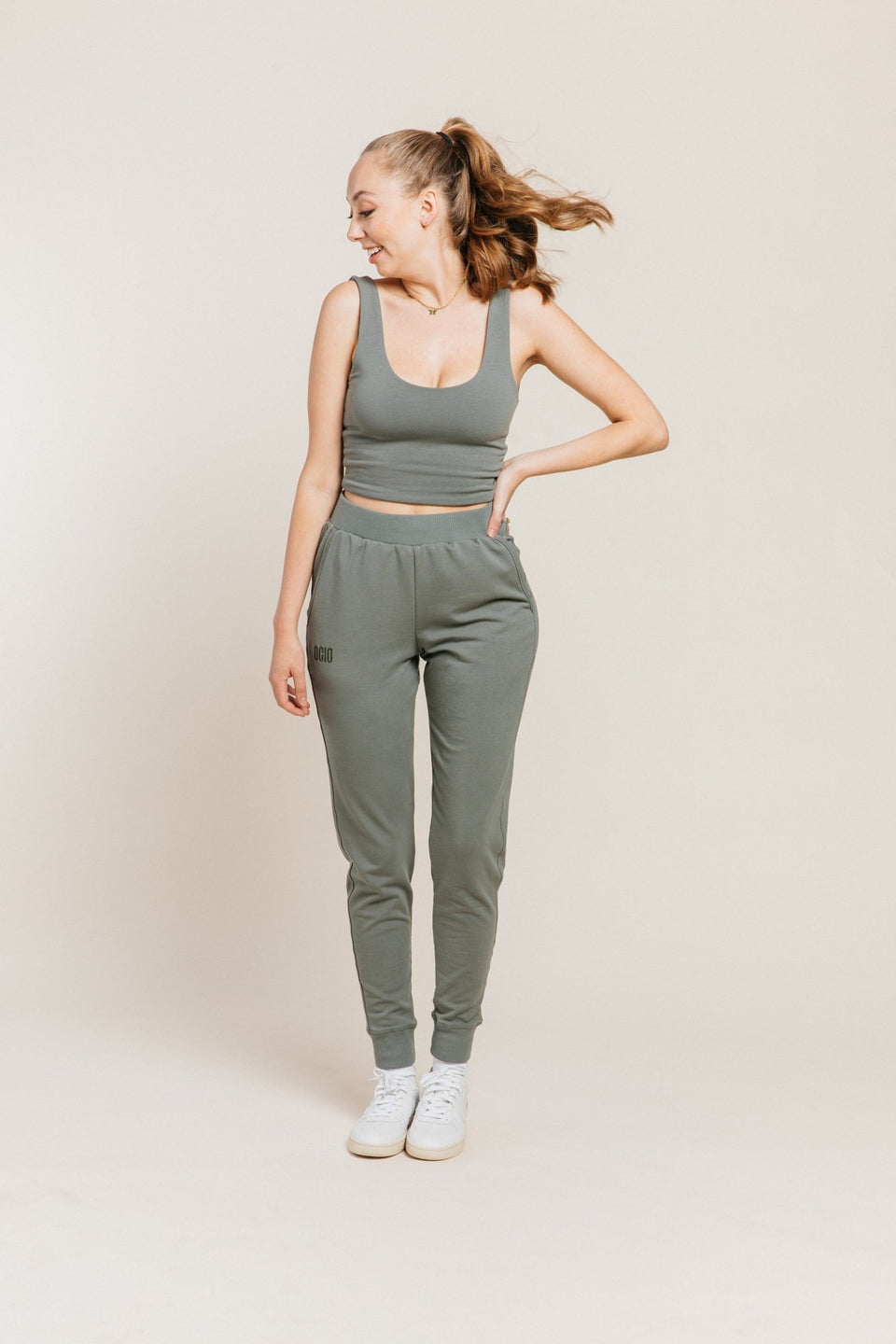 Classic SoftCore Jogger in Sage