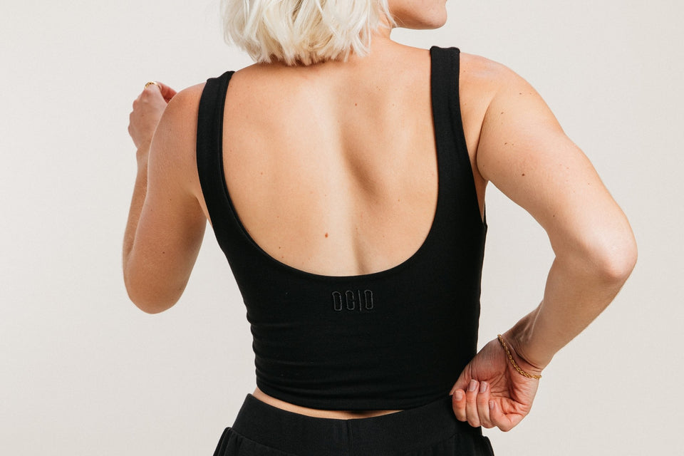 Double Scoop Tank in Black