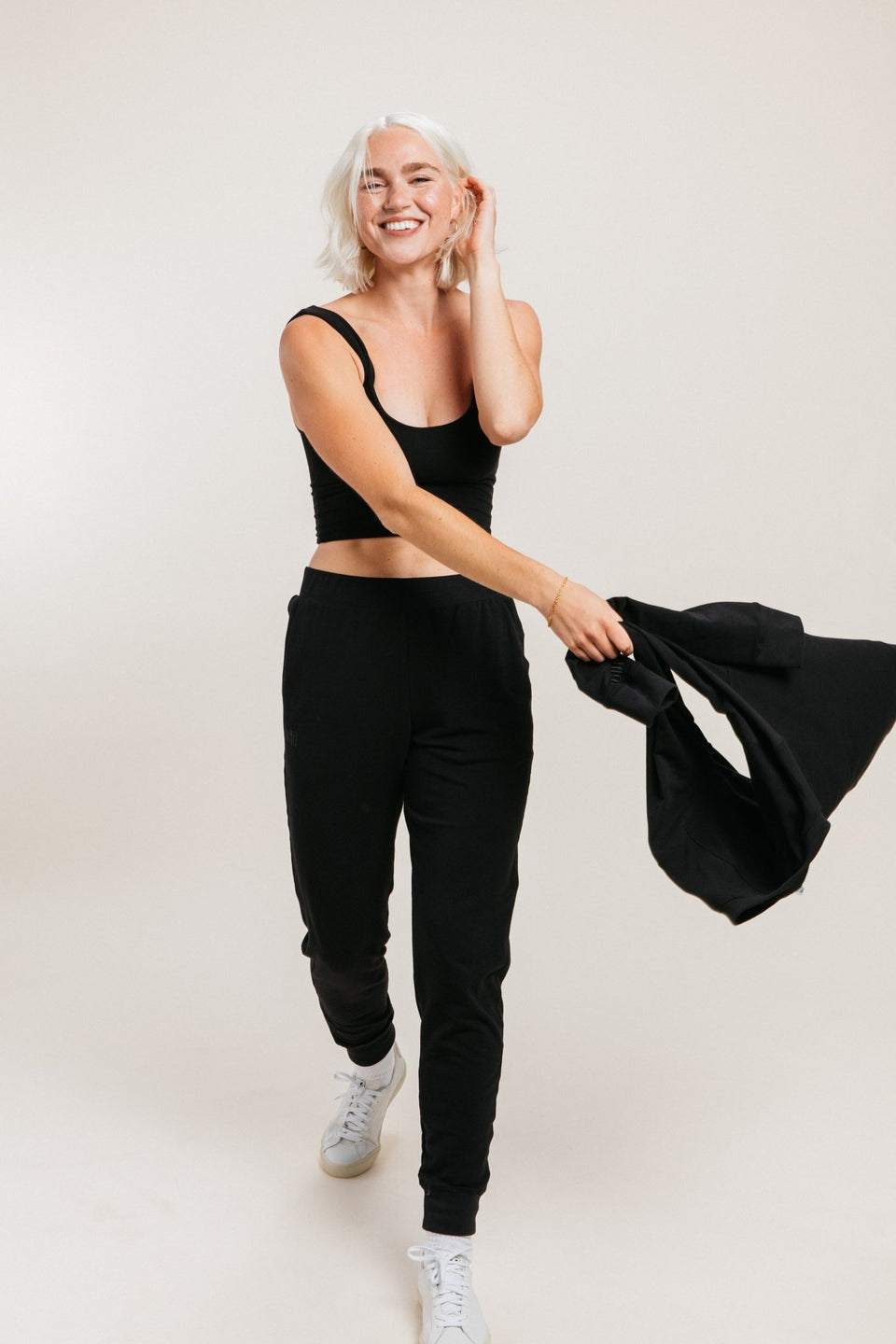 Double Scoop Tank in Black
