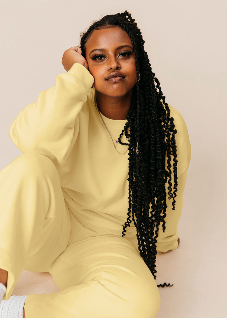 Oversized Crewneck in Zest