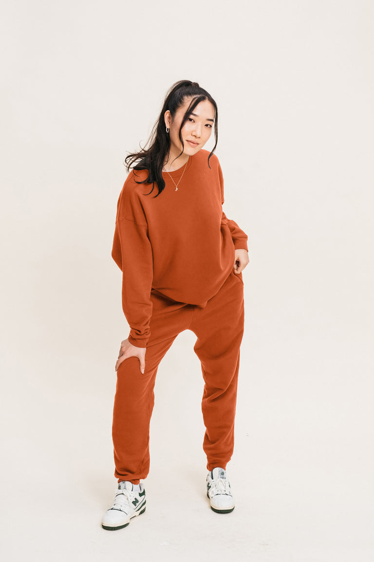 Oversized Crewneck in Negroni