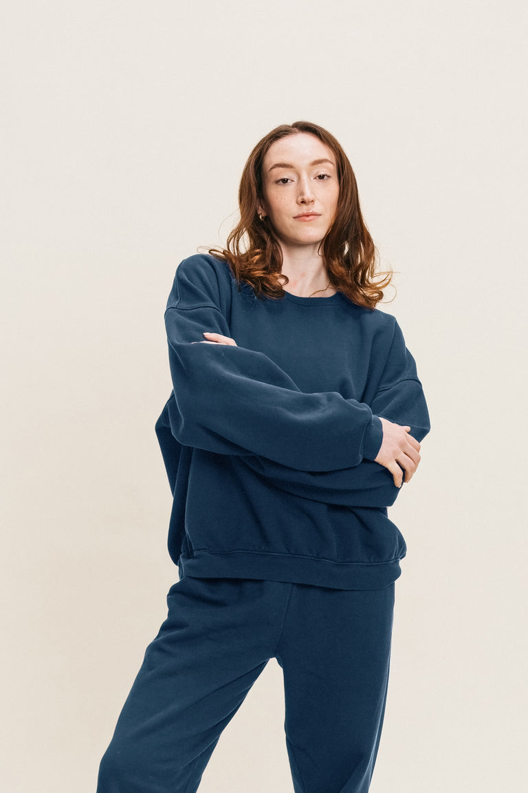 Oversized Crewneck in Cove