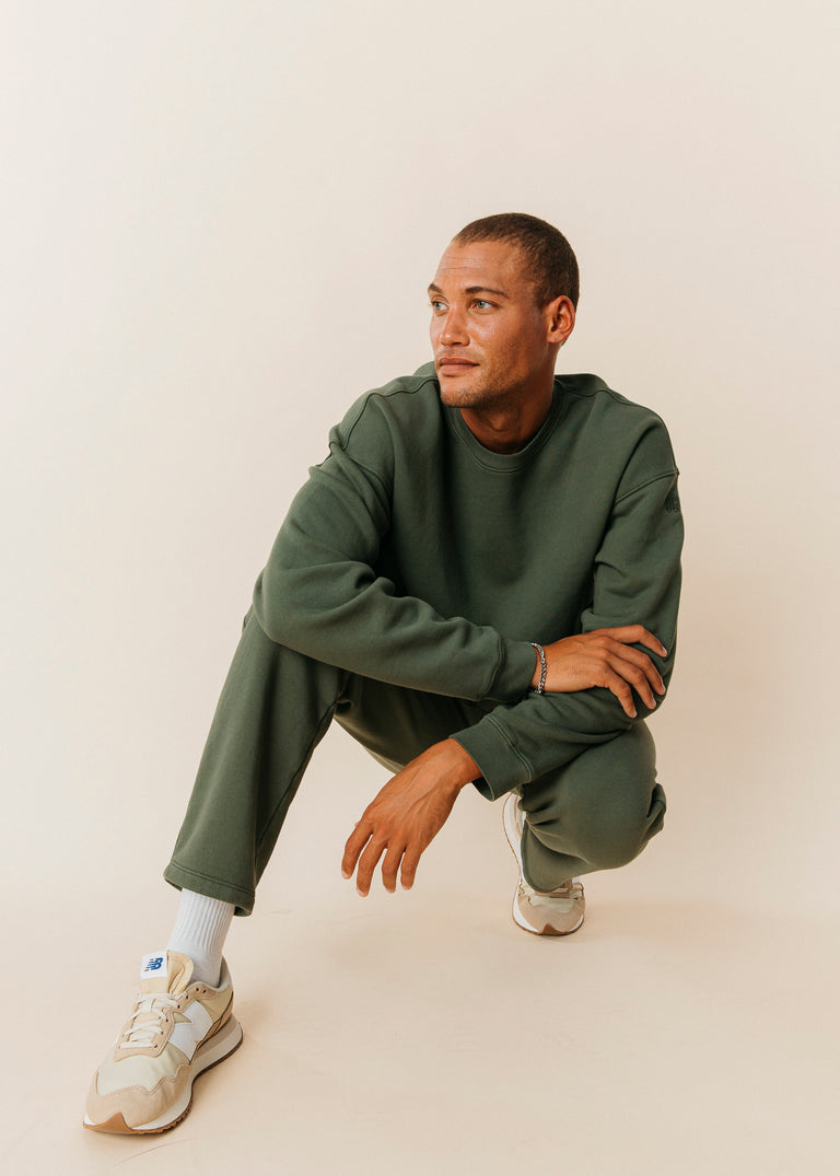 Oversized Crewneck in Spruce